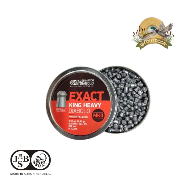 JSB EXACT KING HEAVY DIABOLO 6,35mm 33.95gr / 300 Unidades