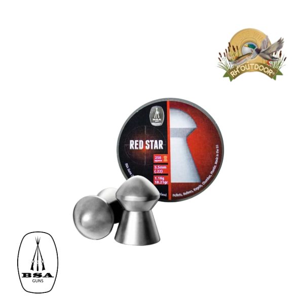 BSA RED STAR 5,5mm 18.21gr / 250 Unidades
