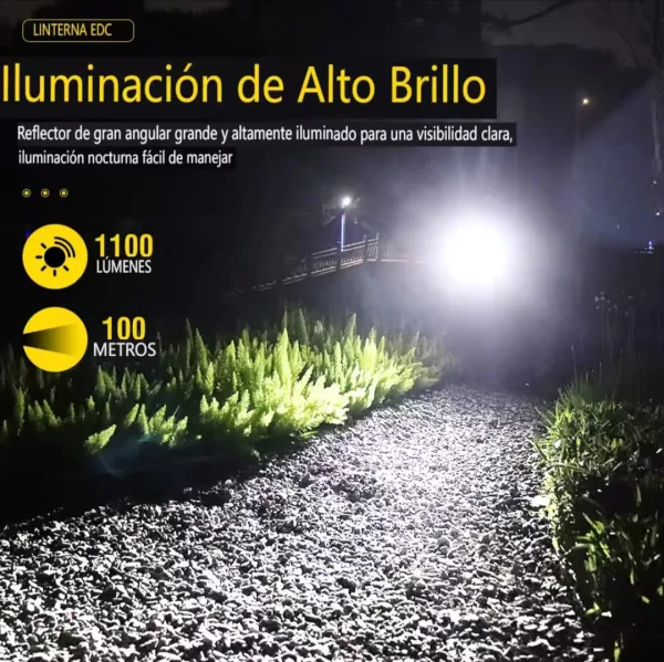 Linterna EDC Flashlight Model V7 Grey - Imagen 4