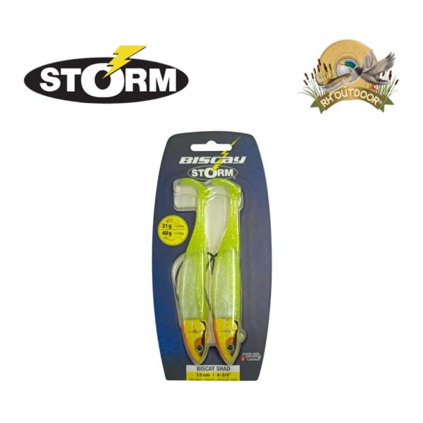 Vinilo Storm Biscay Shad Coastal Hot Chartreuse 40g - Imagen 2