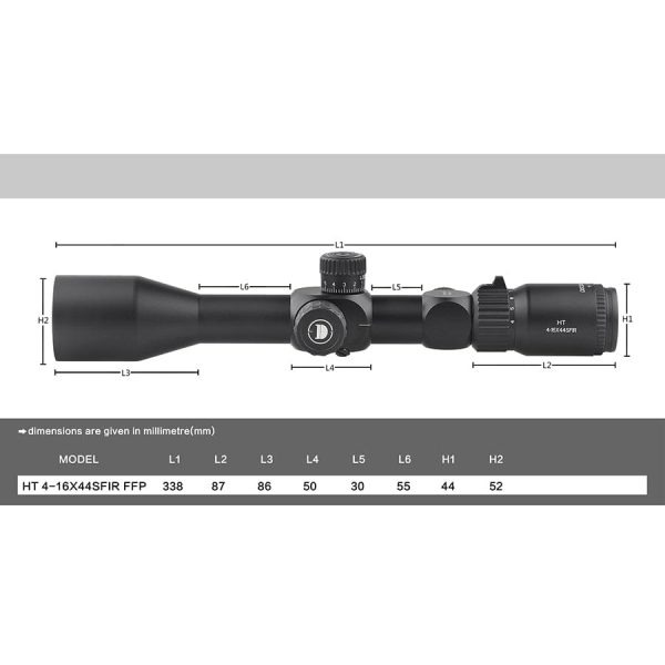 Mira Telescópica Discovery HT 4-16X44 SFIR / FFP - Imagen 7