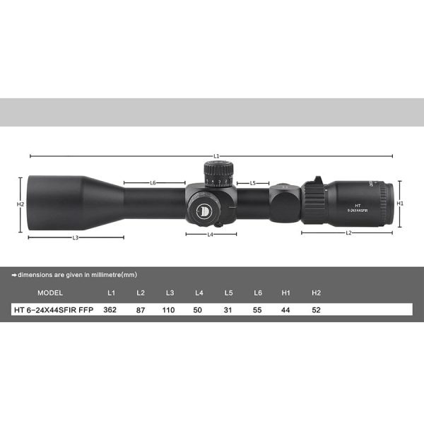 Mira Telescópica Discovery HT 6-24X44 SFIR / FFP - Imagen 8
