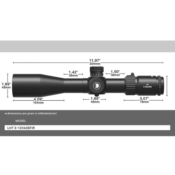 Mira Telescópica Discovery LHT 3-12X42SFIR FFP - Imagen 6