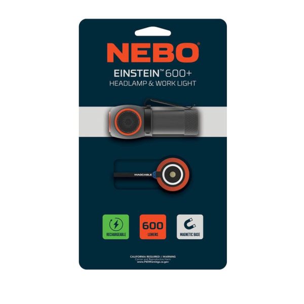 Linterna Frontal Recargable NEBO Einstein 600+ Lúmenes - Imagen 5