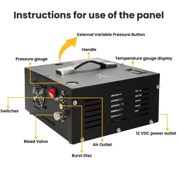 Compresor PCP Tuxing TXES061 300Bar 12V/220V - Imagen 4