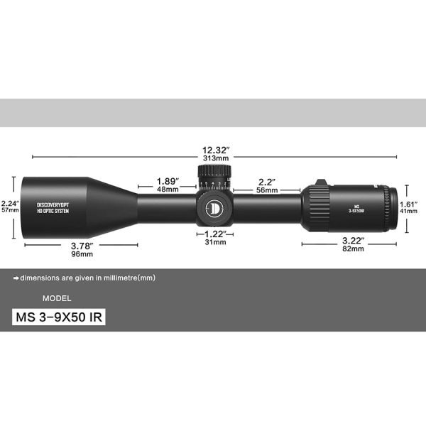 Mira Telescópica Discovery MS 3-9X50IR / SFP - Imagen 8