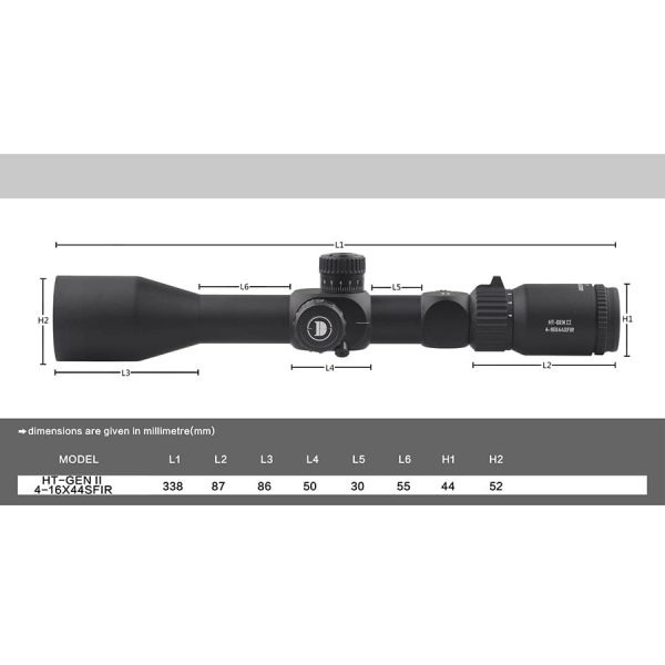Mira Telescópica Discovery HT-GEN2 4-16*44 SFIR / FFP - Imagen 8