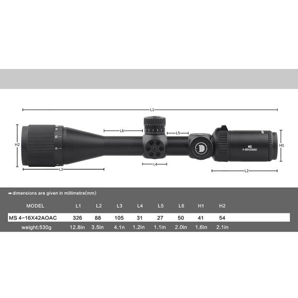 Mira Telescópica Discovery MS 4-16x42AOAC / SFP - Imagen 5