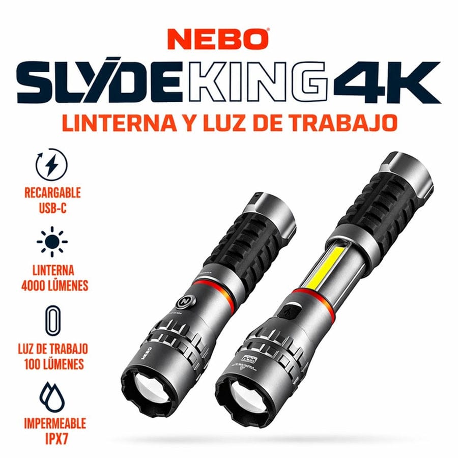 Linterna Recargable NEBO Slyde King 4K 4000 Lúmenes - Imagen 5
